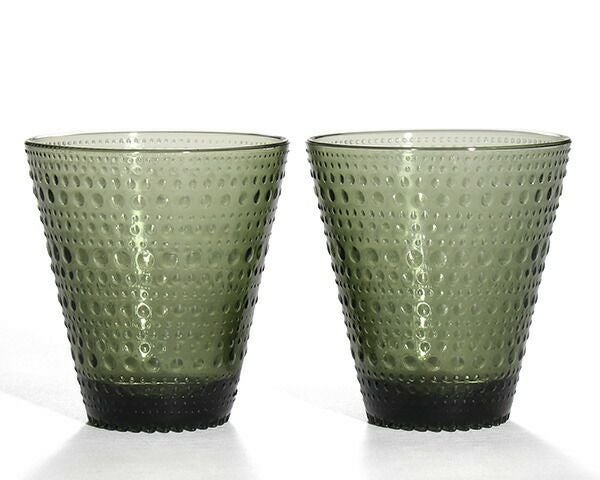 イッタラ（iittala） カステヘルミ/Kastehelmi タンブラー ペア 300ml モスグリーン