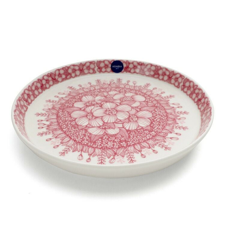 アラビア（ARABIA） フヴィラ/Huvila プレート 19cm ピンク/ホワイト