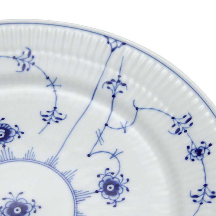 ロイヤルコペンハーゲン（Royal Copenhagen） ブルーフルーテッド プレイン/Blue Fluted Plain プレート 25cm フラット