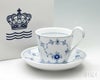 ロイヤルコペンハーゲン（Royal Copenhagen） ブルーフルーテッド・プレイン/Blue Fluted Plain カップ&ソーサー ハイハンドル×2客 +　プレート 22cm フラット ×2枚 6ピースセット