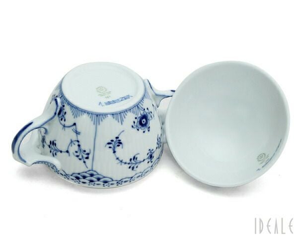 ロイヤルコペンハーゲン（Royal Copenhagen） ブルーフルーテッド ハーフレース/Blue Fluted Half Lace シュガーボックス 大 ブルー