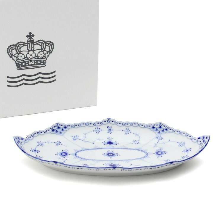 ロイヤルコペンハーゲン（Royal Copenhagen） ブルーフルーテッド ハーフレース/Blue Fluted Half Lace プレート 24.5cm