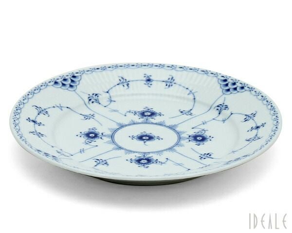 ロイヤルコペンハーゲン（Royal Copenhagen） ブルーフルーテッド ハーフレース/Blue Fluted Half Lace プレート 22cm フラット