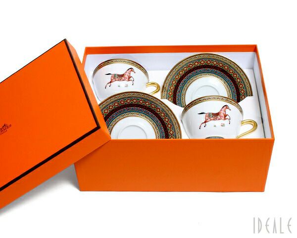 エルメス（HERMES） シュバルドリアン/Cheval d'Orient ティーカップ&ソーサー ペア No.3