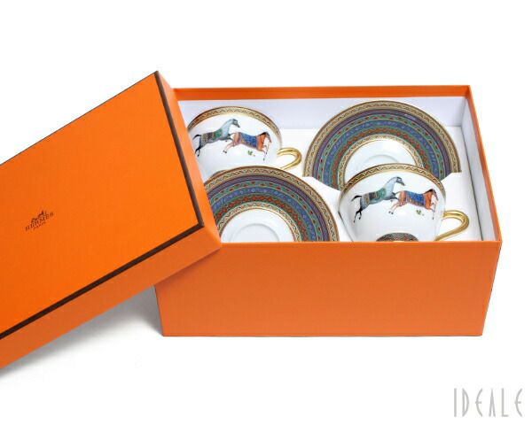 エルメス（HERMES） シュバルドリアン/Cheval d'Orient ティーカップ&ソーサー ペア No.4