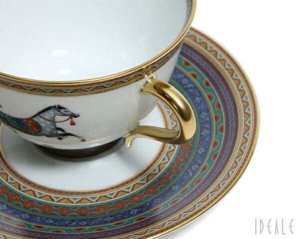 エルメス（HERMES） シュバルドリアン/Cheval d'Orient ティーカップ&ソーサー ペア No.5