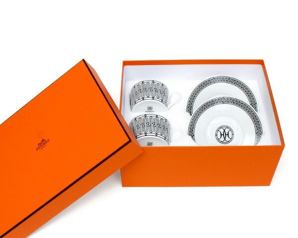 エルメス（HERMES） アッシュデコ/H Deco ティーカップ&ソーサー ペア