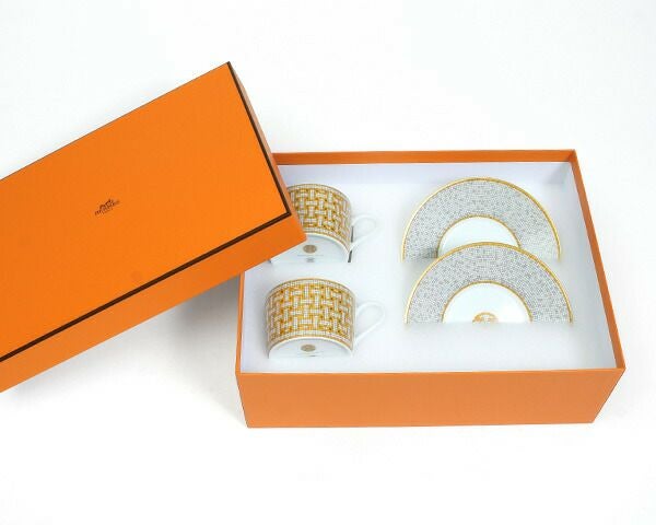 エルメス（HERMES） モザイク/Mosaique au 24 ティーカップ&ソーサー ペア