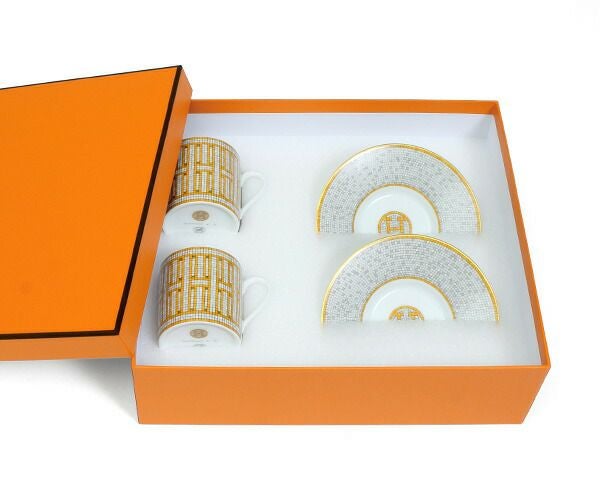 エルメス（HERMES） モザイク/Mosaique au 24 コーヒーカップ&ソーサー ペア