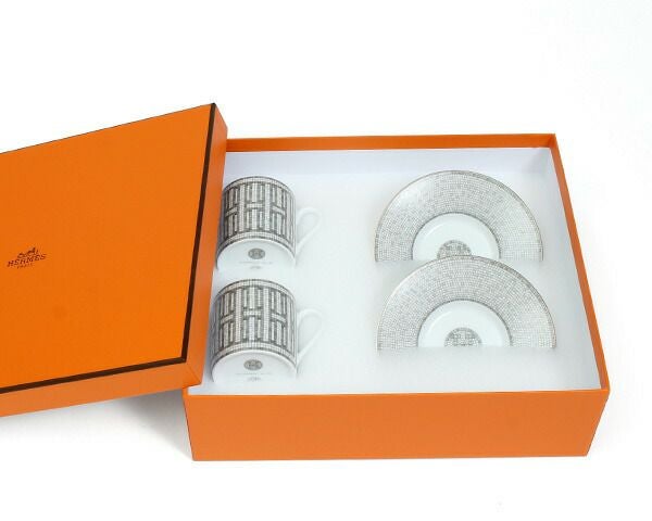 エルメス（HERMES） モザイク/Mosaique au 24 コーヒーカップ&ソーサー ペア