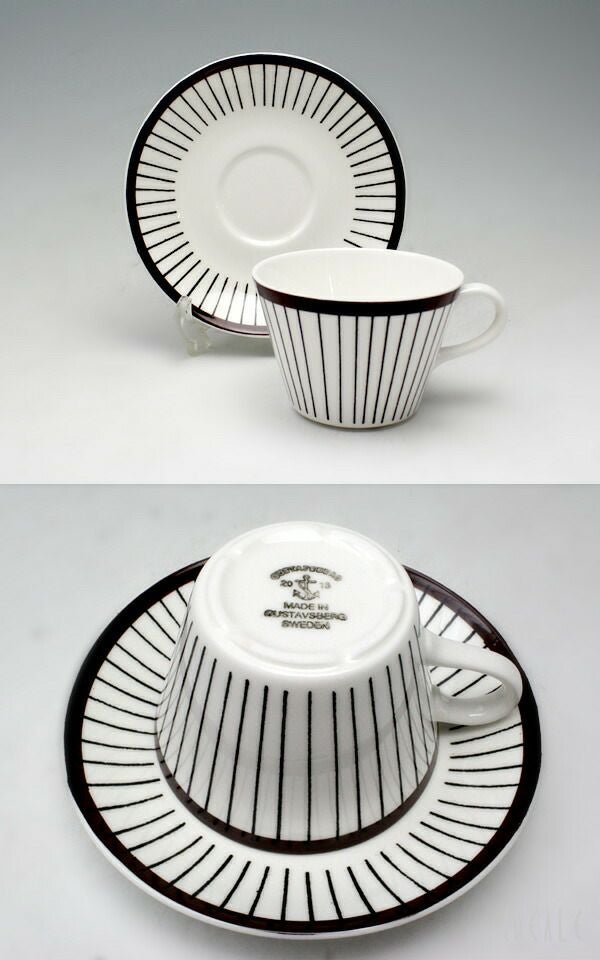 グスタフスベリ（Gustavsberg） スピサ・リブ/Spisa Ribb コーヒーカップ＆ソーサー 復刻版