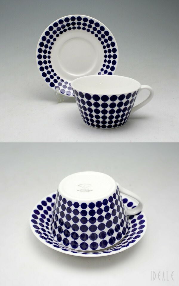 グスタフスベリ（Gustavsberg） アダム/Adam ティーカップ＆ソーサー + プレート 22cm 復刻版