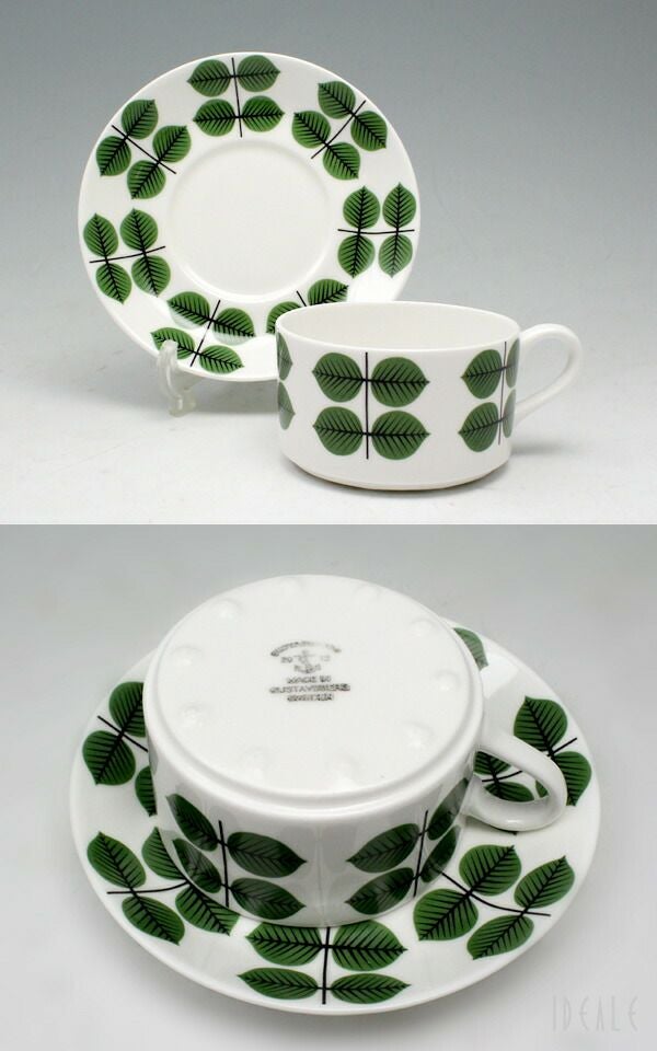 グスタフスベリ（Gustavsberg） ベルソ/Bersa コーヒーカップ＆ソーサー + プレート 22cm 復刻版