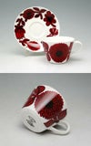 グスタフスベリ（Gustavsberg） レッドアスター/Red Aster コーヒーカップ＆ソーサー 復刻版