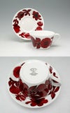 グスタフスベリ（Gustavsberg） レッドアスター/Red Aster ティーカップ＆ソーサー 復刻版