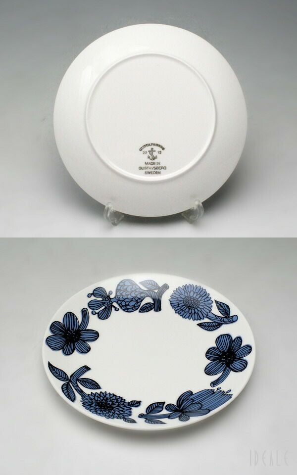 グスタフスベリ（Gustavsberg） ブルーアスター/Blue Aster プレート 18cm 復刻版