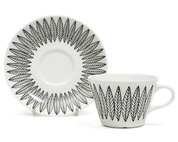 グスタフスベリ（Gustavsberg） サリックス/Salix コーヒーカップ＆ソーサー ブラック 復刻版