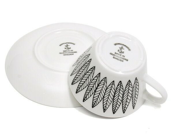 グスタフスベリ（Gustavsberg） サリックス/Salix コーヒーカップ＆ソーサー ブラック 復刻版