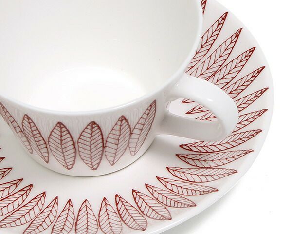 グスタフスベリ（Gustavsberg） サリックス/Salix コーヒーカップ＆ソーサー レッド 復刻版