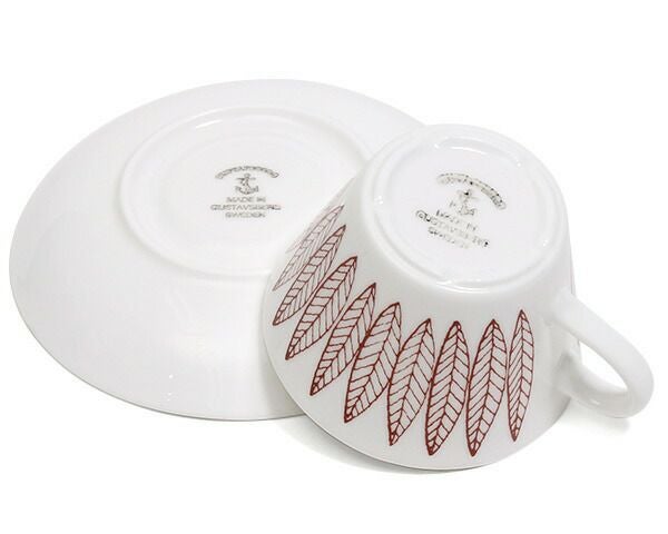 グスタフスベリ（Gustavsberg） サリックス/Salix コーヒーカップ＆ソーサー レッド 復刻版