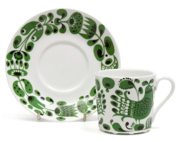 グスタフスベリ（Gustavsberg） チュールチュール/Turtur コーヒーカップ＆ソーサー + プレート 18cm 復刻版