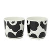 マリメッコ（marimekko） ウニッコ/UNIKKO ラテマグ 200ml ホワイト/ブラック 2個入り(ペア)