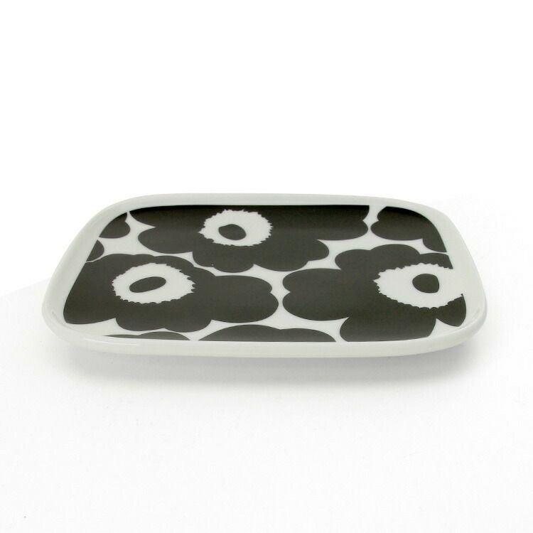 マリメッコ（marimekko） ウニッコ/UNIKKO プレート15×12cm ホワイト/ブラック