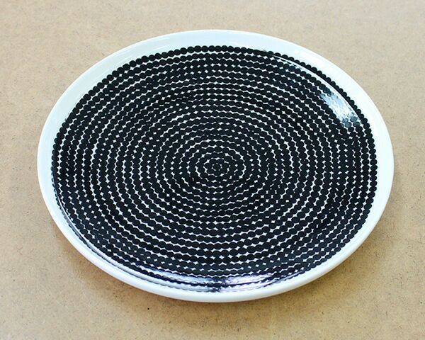 マリメッコ（marimekko） ラシィマット/RASYMATTO プレート 25cm ホワイト/ブラック