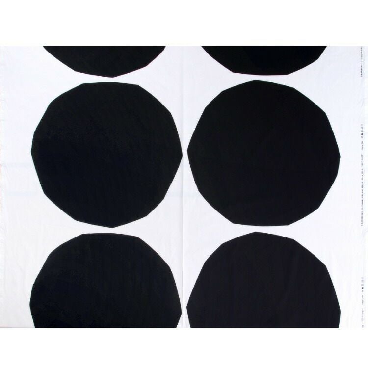 マリメッコ（marimekko） キヴェット/KIVET コットンファブリック(生地) ホワイト/ブラック (30cm以上から10cm単位で切り売り)