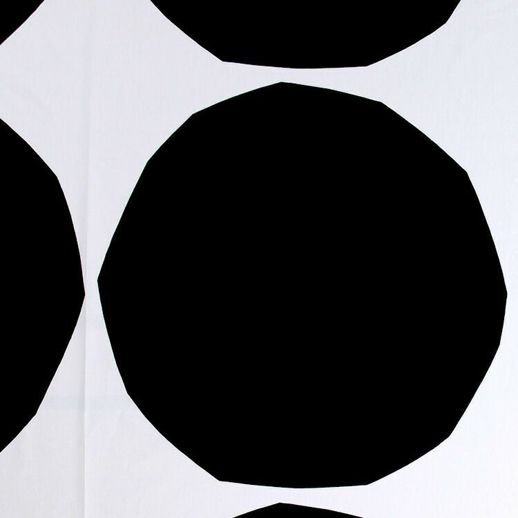 マリメッコ（marimekko） キヴェット/KIVET コットンファブリック(生地) ホワイト/ブラック (30cm以上から10cm単位で切り売り)