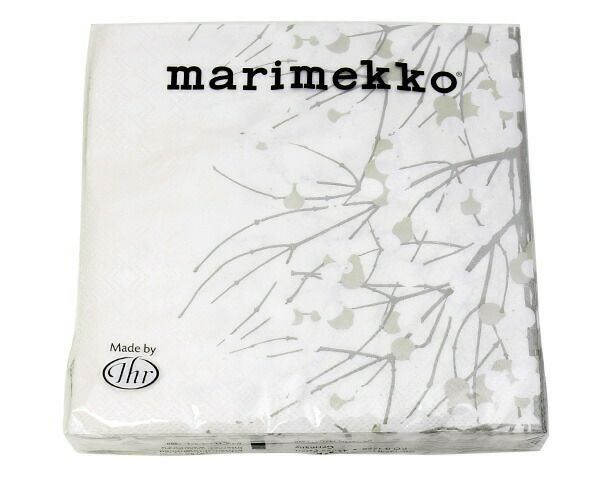 マリメッコ（marimekko） ルミマルヤ/LUMIMARJA ペーパーナプキン グレー(グレイ)