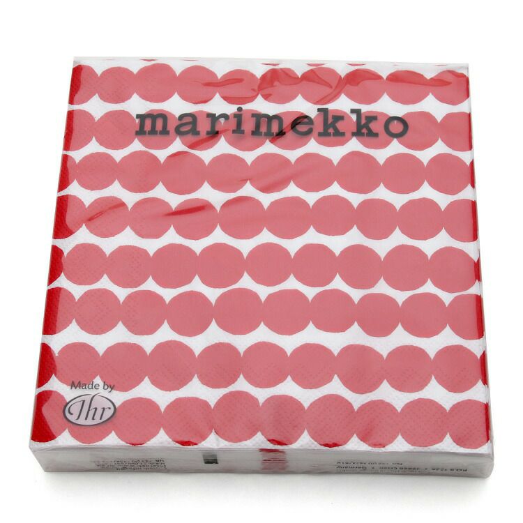 マリメッコ（marimekko） ラシィマット/RASYMATTO ペーパーナプキン レッド