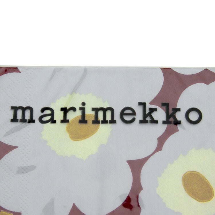 マリメッコ（marimekko） ウニッコ/UNIKKO ペーパーナプキン ボルドー