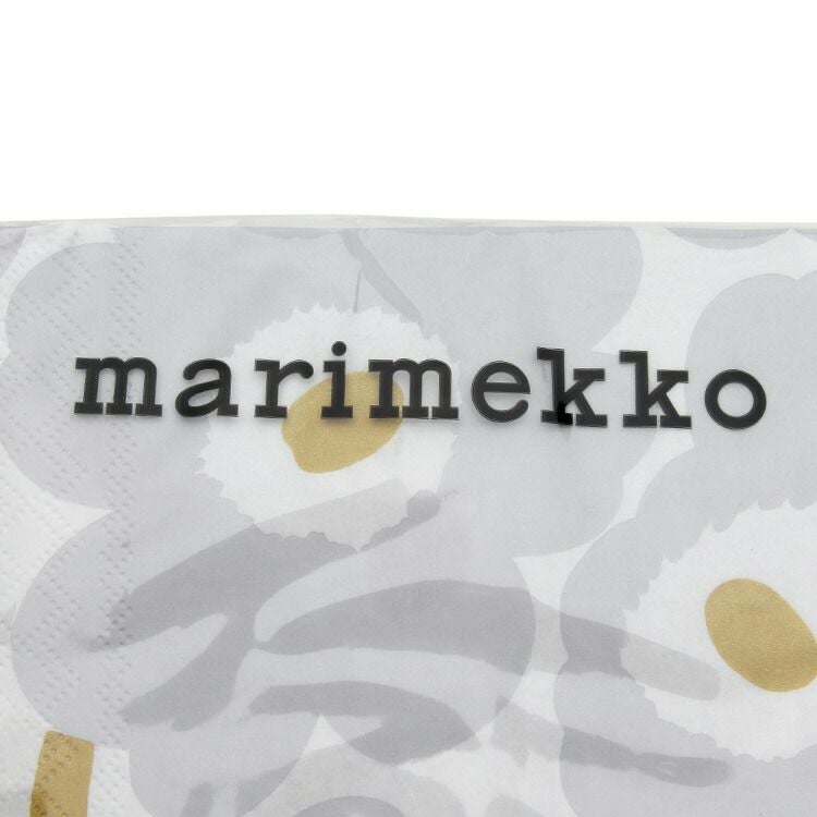 マリメッコ（marimekko） ウニッコ/UNIKKO ペーパーナプキン ホワイトシルバー