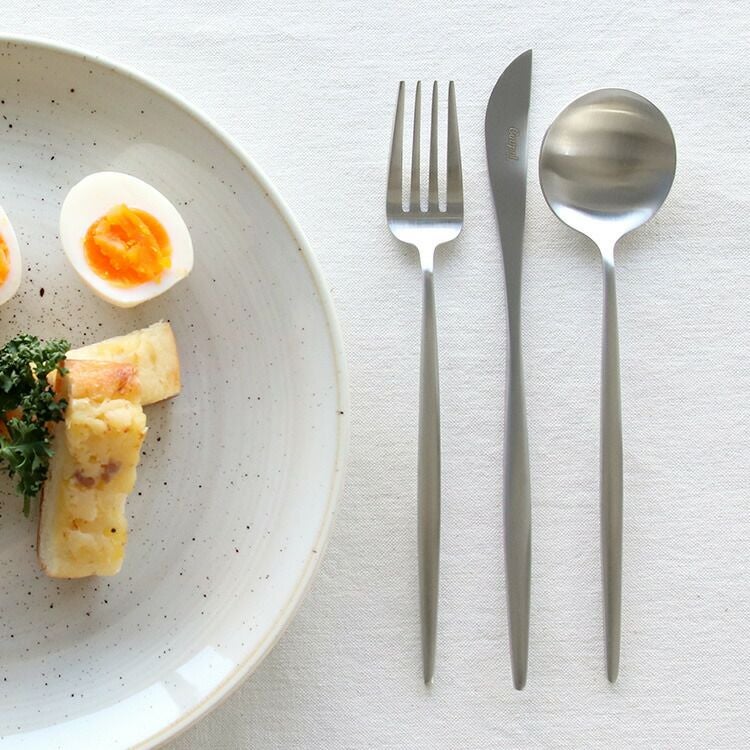 クチポール（Cutipol） ムーンマット/MOON MATT ディナー3点セット シルバー