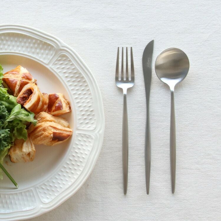 クチポール（Cutipol） ムーンマット/MOON MATT デザート3点セット シルバー