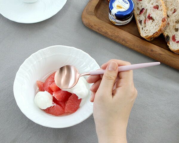 クチポール（Cutipol） ゴア/GOA デザートスプーン ピンクマットローズゴールド