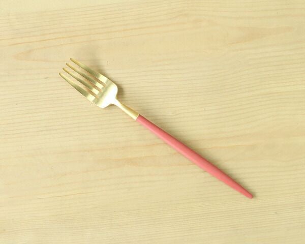 クチポール（Cutipol） ゴア/GOA デザートフォーク レッドマットゴールド