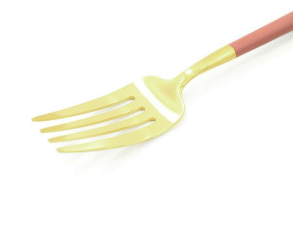 クチポール（Cutipol） ゴア/GOA デザートフォーク レッドマットゴールド