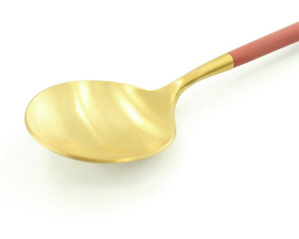 クチポール（Cutipol） ゴア/GOA デザートスプーン レッドマットゴールド