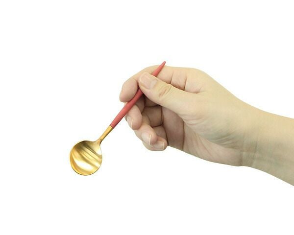 クチポール（Cutipol） ゴア/GOA コーヒー/ティー スプーン レッドマットゴールド