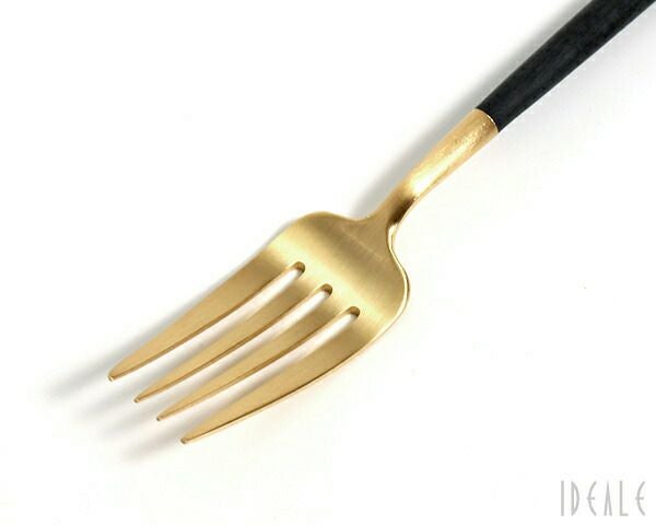 クチポール（Cutipol） ゴア/GOA デザートフォーク ブラックマットゴールド