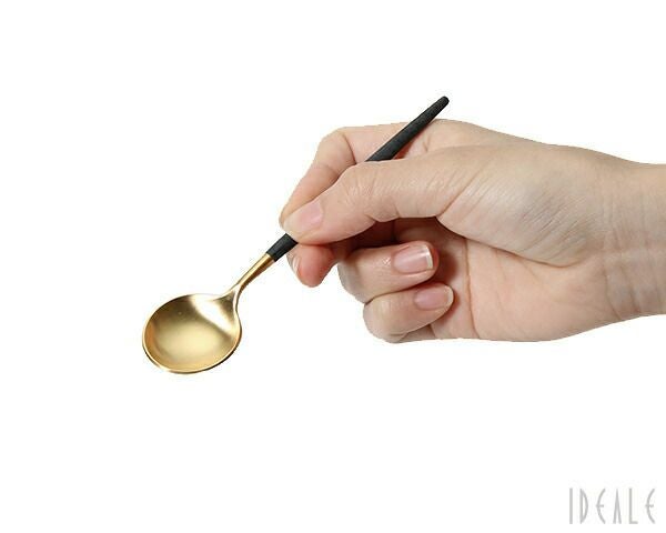 クチポール（Cutipol） ゴア/GOA コーヒー/ティースプーン ブラックマットゴールド