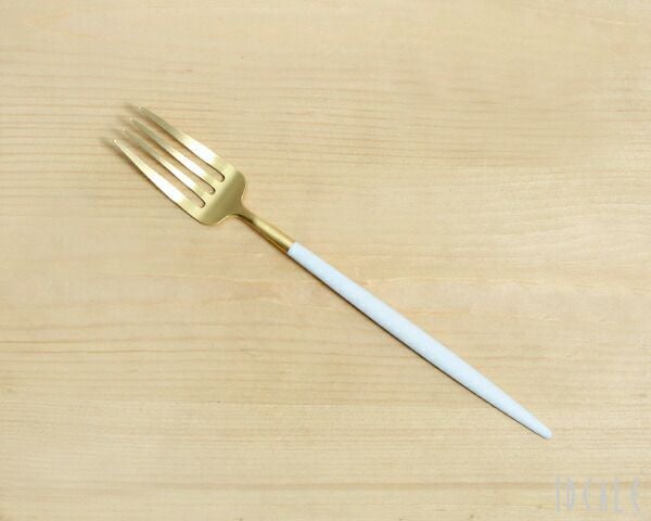 クチポール（Cutipol） ゴア/GOA デザートフォーク ホワイトマットゴールド