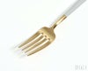 クチポール（Cutipol） ゴア/GOA デザートフォーク ホワイトマットゴールド