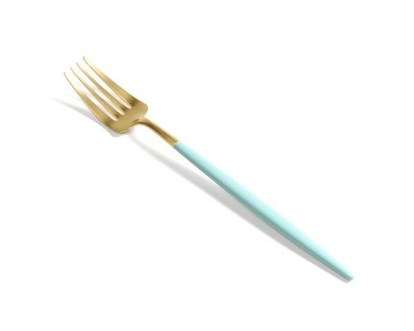 クチポール（Cutipol） ゴア/GOA ディナーフォーク ターコイズマットゴールド