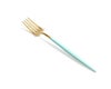 クチポール（Cutipol） ゴア/GOA デザートフォーク ターコイズマットゴールド