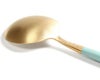 クチポール（Cutipol） ゴア/GOA デザートスプーン ターコイズマットゴールド