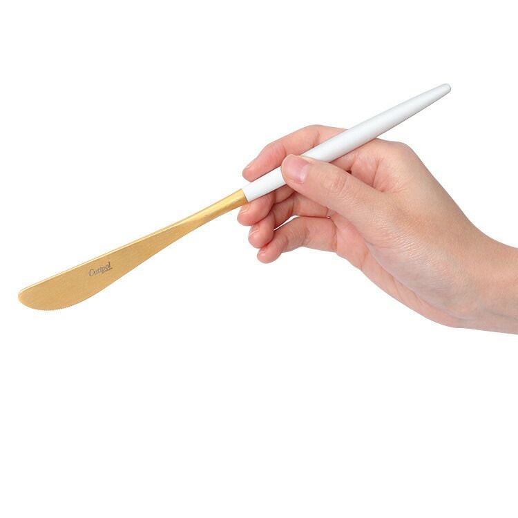 クチポール（Cutipol） ナウ/NAU ディナーナイフ/テーブルナイフ ホワイトマットゴールド