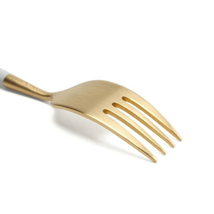 クチポール（Cutipol） ナウ/NAU デザートフォーク ホワイトマットゴールド